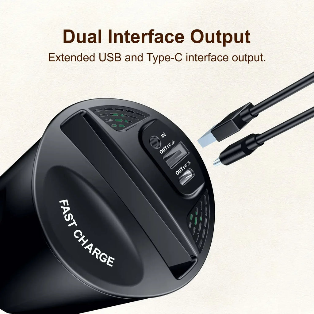 3in1 fast charging car charger 120w retractable cable and 2 USB ports