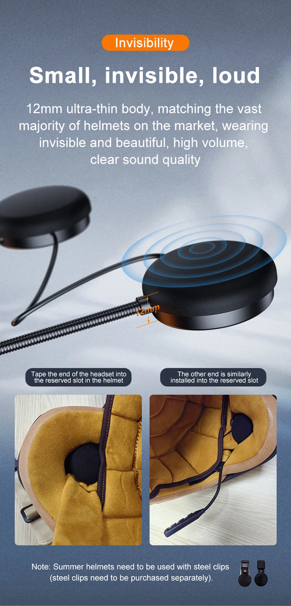 Bluetooth Motorcycle Helmet Headset Wireless Headphones With Microphone Earphone ENC Noise Cancelling Handsfree Talking Driving