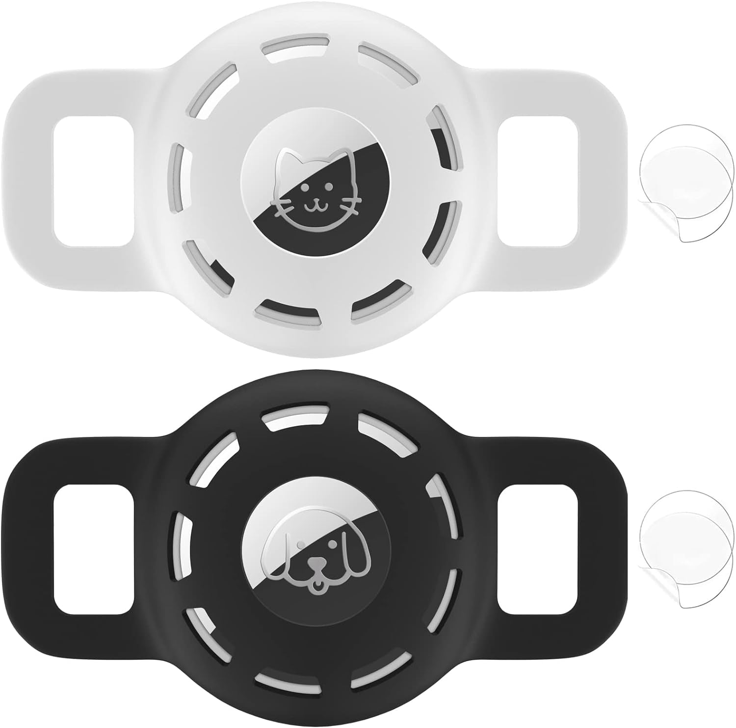 Apple AirTag Cat Collar Holder - 2 Pack for Cats and Small Dogs, Includes Protective Cases