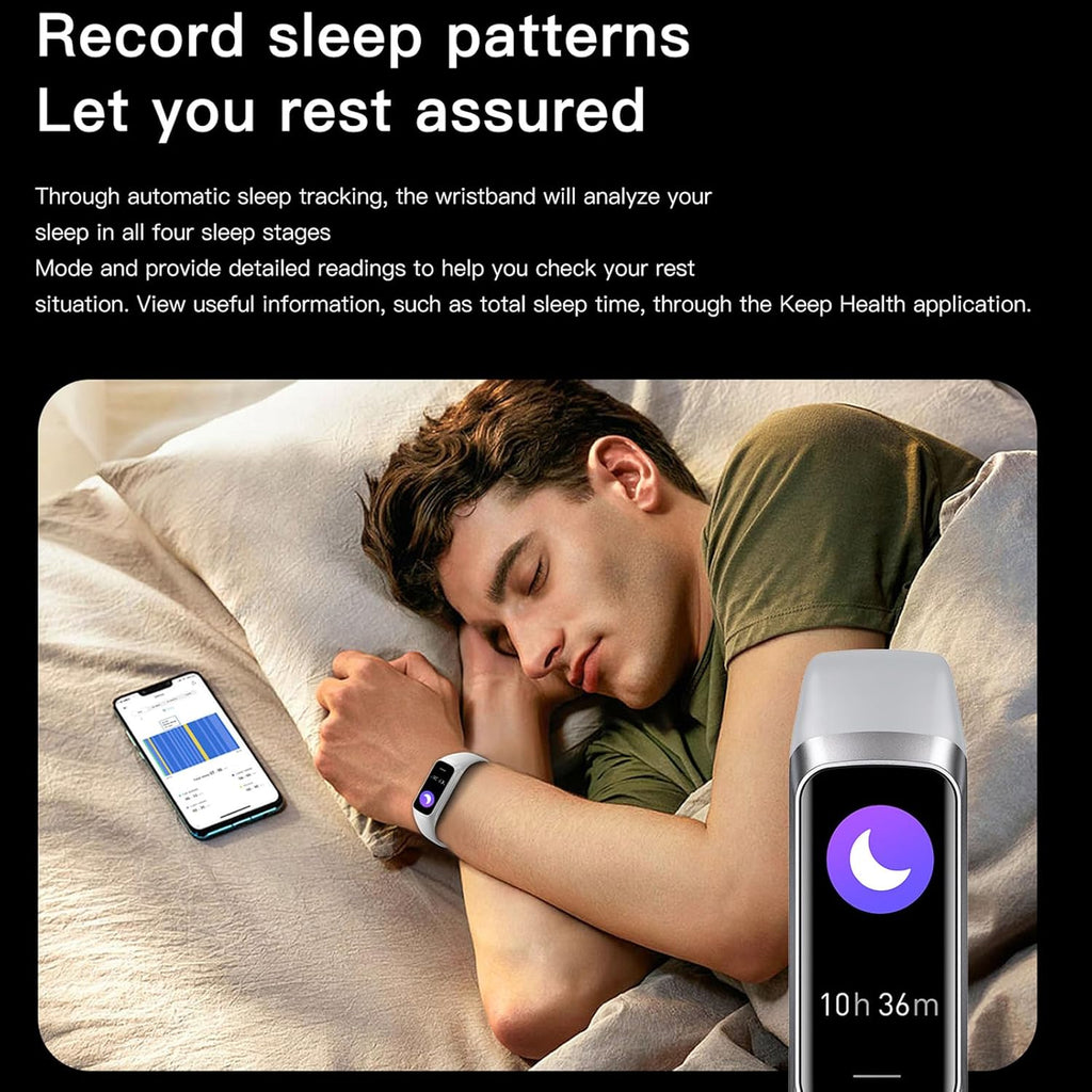 Health and Fitness Tracker Watch for Men and Women - AMOLED Display, Step Counter, 25 Sports Modes, Heart Rate and Blood Pressure Monitor, Alarm, Stopwatch, Timer, Calorie Tracker, IP68 Waterproof